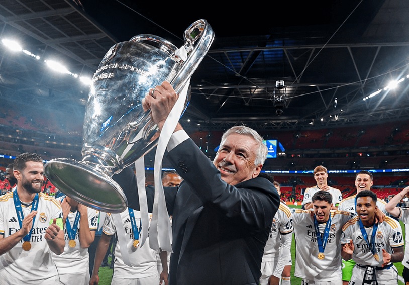 HLV Carlo Ancelotti đã có 5 lần vô địch Champions League