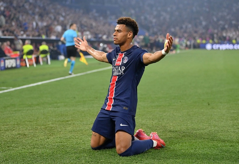 Doue cùng PSG bay cao mùa giải vừa qua